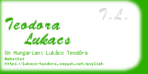 teodora lukacs business card